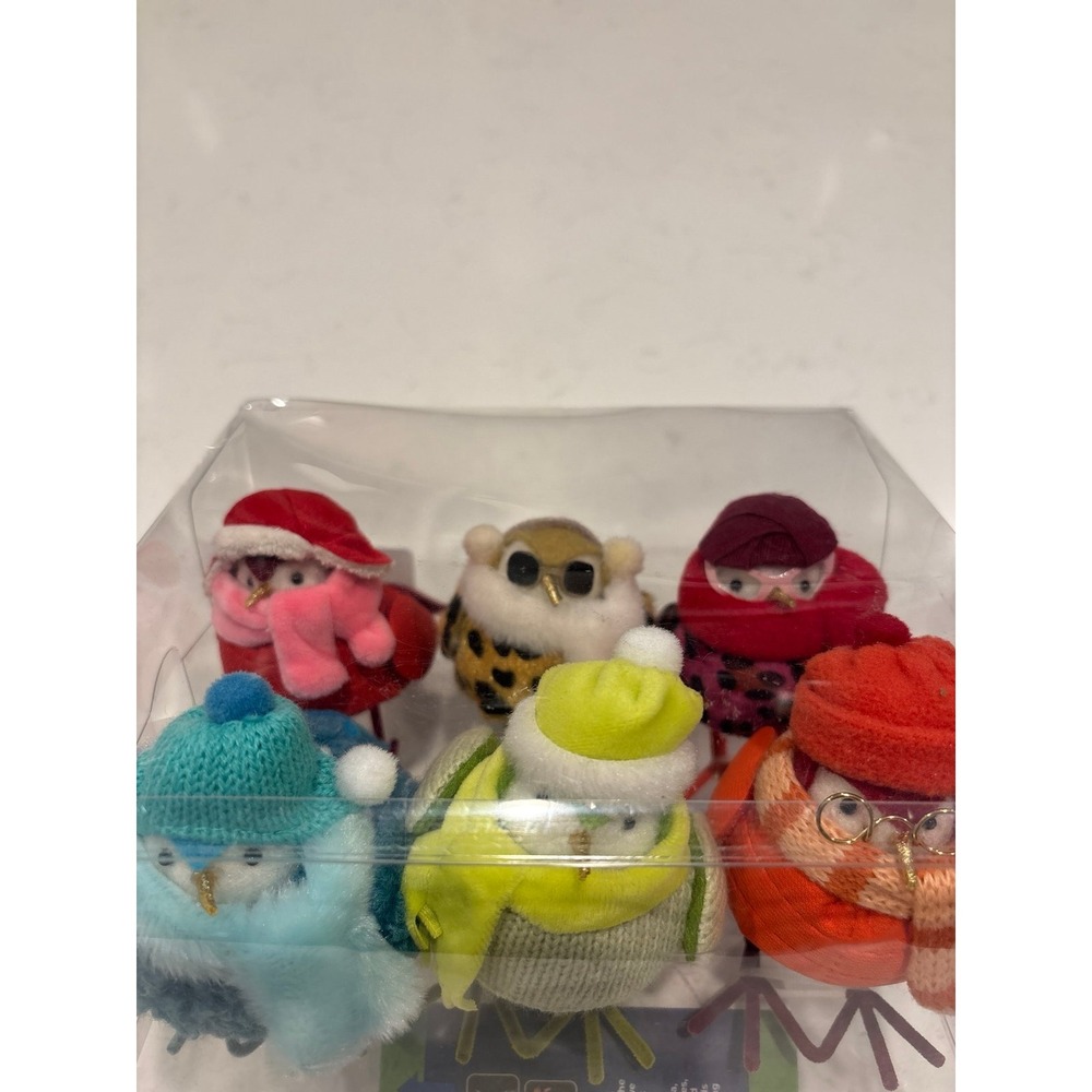 Target Wondershop Christmas Winter Bird Figurines Set of 6 Fabric Bird Decor NEW - Picture 4 of 10